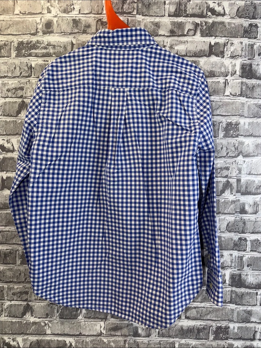 Ralph Lauren Boy's Blue and White Gingham Button-Down Shirt